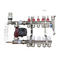 Комплект тепла підлога ORSO латунна з бічним підключенням на 5 виходів