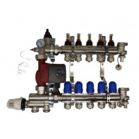 Комплект теплый пол ORSO латунный с нижним подключением на 10 выходов