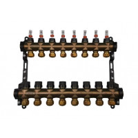 Коллекторный узел ORSO в сборе на 8 выходов. Нержавеющая сталь SS304 Бронза