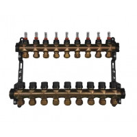 Коллекторный узел ORSO в сборе на 9 выходов. Нержавеющая сталь SS304 Бронза