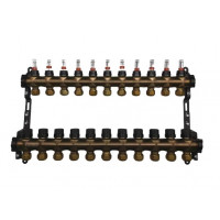 Коллекторный узел ORSO в сборе на 11 выходов. Нержавеющая сталь SS304 Бронза