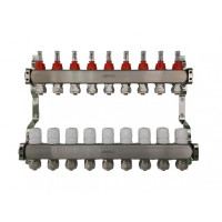 Коллекторный узел ORSO на 9 выходов Нержавеющая сталь SS304