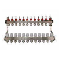 Коллекторный узел ORSO на 12 выходов Нержавеющая сталь SS304