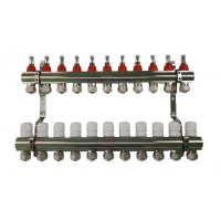 Коллекторный узел ORSO в сборе на 11 выходов латунь