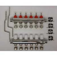 Коллекторный узел ORSO на 6 выходов Нержавеющая сталь SS304