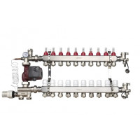 ORSO Комплект *Теплый пол* с нижним подключением НЕРЖ 11 контуров