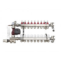 ORSO Комплект *Теплый пол с нижним подключением НЕРЖ 9 контуров