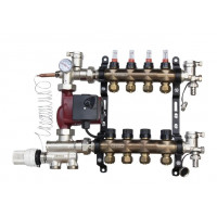 ORSO Комплект *Теплый пол * с нижним подключением НЕРЖ+БРОНЗА 4 контура