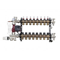 ORSO Комплект *Тепла підлога * з нижнім підключенням НЕРЖ+БРОНЗА 8 контури