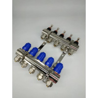 Коллекторный узел ORSO на 5 выхода латунь