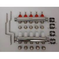 Колекторний вузол ORSO на 5 виходи Нержавіюча сталь SS304