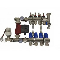 Комплект теплый пол ORSO латунный с боковым подключением на 4 выхода.