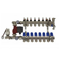 Комплект теплый пол ORSO латунный с боковым подключением на 8 выхода.