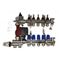 Комплект теплый пол ORSO латунный с нижним подключением на 6 выхода.