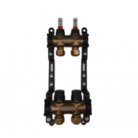 Коллекторный узел ORSO в сборе на 2 выхода. Нержавеющая сталь SS304 Бронза