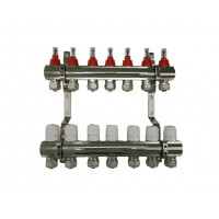 Коллекторный узел ORSO на 7 выходов латунь