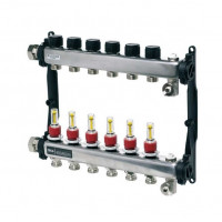 Распределитель HKV 6 с ротаметрами, 1" тип "LOGO" (нерж. сталь) TECEfloor